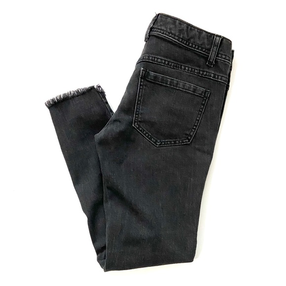 Free People Denim - Free People | Black Distressed Skinny Ankle Denim
